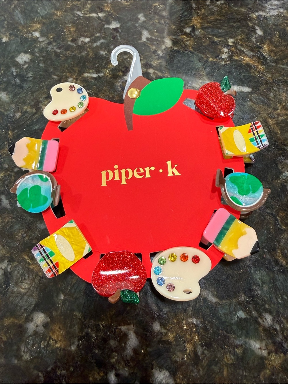 Piper K 🖍️🚌Teacher/Kids/Adukt Hair Clip Set Colorful School-Themed Great Gift